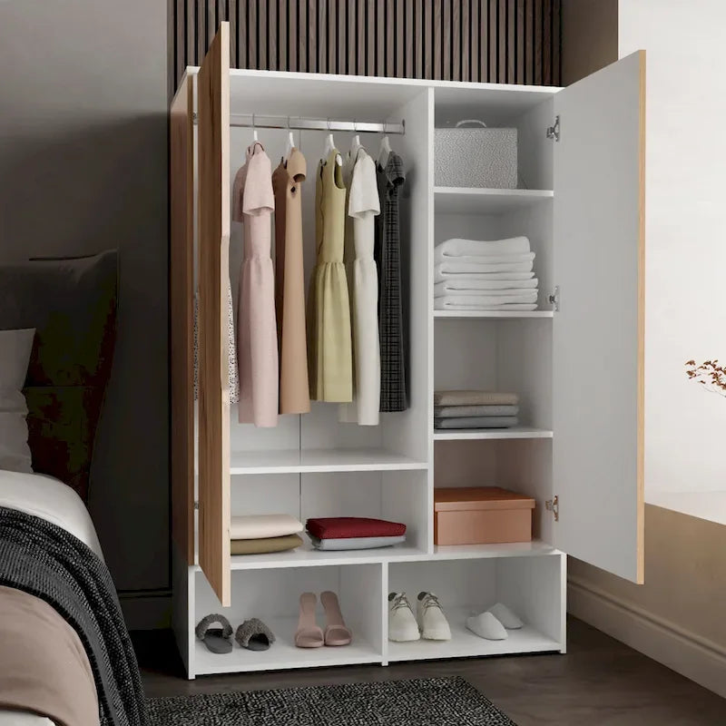 FM Furniture Rose Doppelschrank mit Kleiderstange