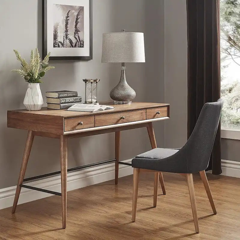 Aksel Wood Schreibtisch mit 3 Schubladen von iNSPIRE Q Modern
