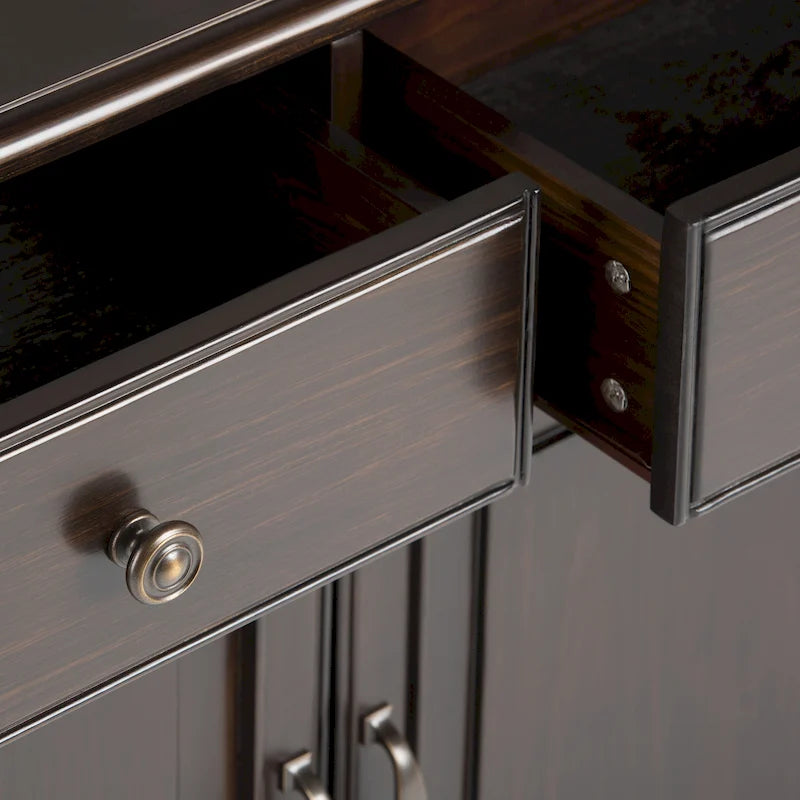 WYNDENHALL Hampshire 40 Zoll breiter Aufbewahrungsschrank für den Eingangsbereich aus Massivholz im traditionellen Stil - 40w x 15t x 36h