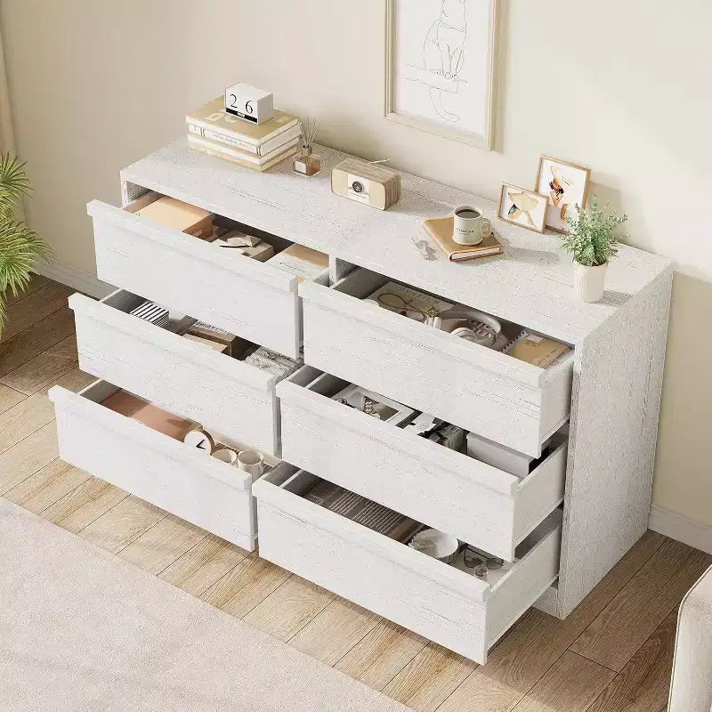 Kommode mit 6/8 Schubladen, breite moderne Schubladenkommode für Schlafzimmer, Wohnzimmer, Kinderzimmer