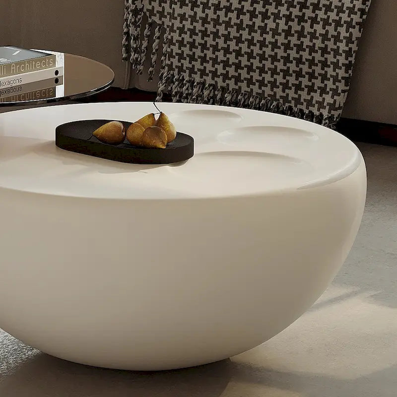 42 Moderne runde, cremeweiße Satztische, 2-teilig, fürs Wohnzimmer – 62