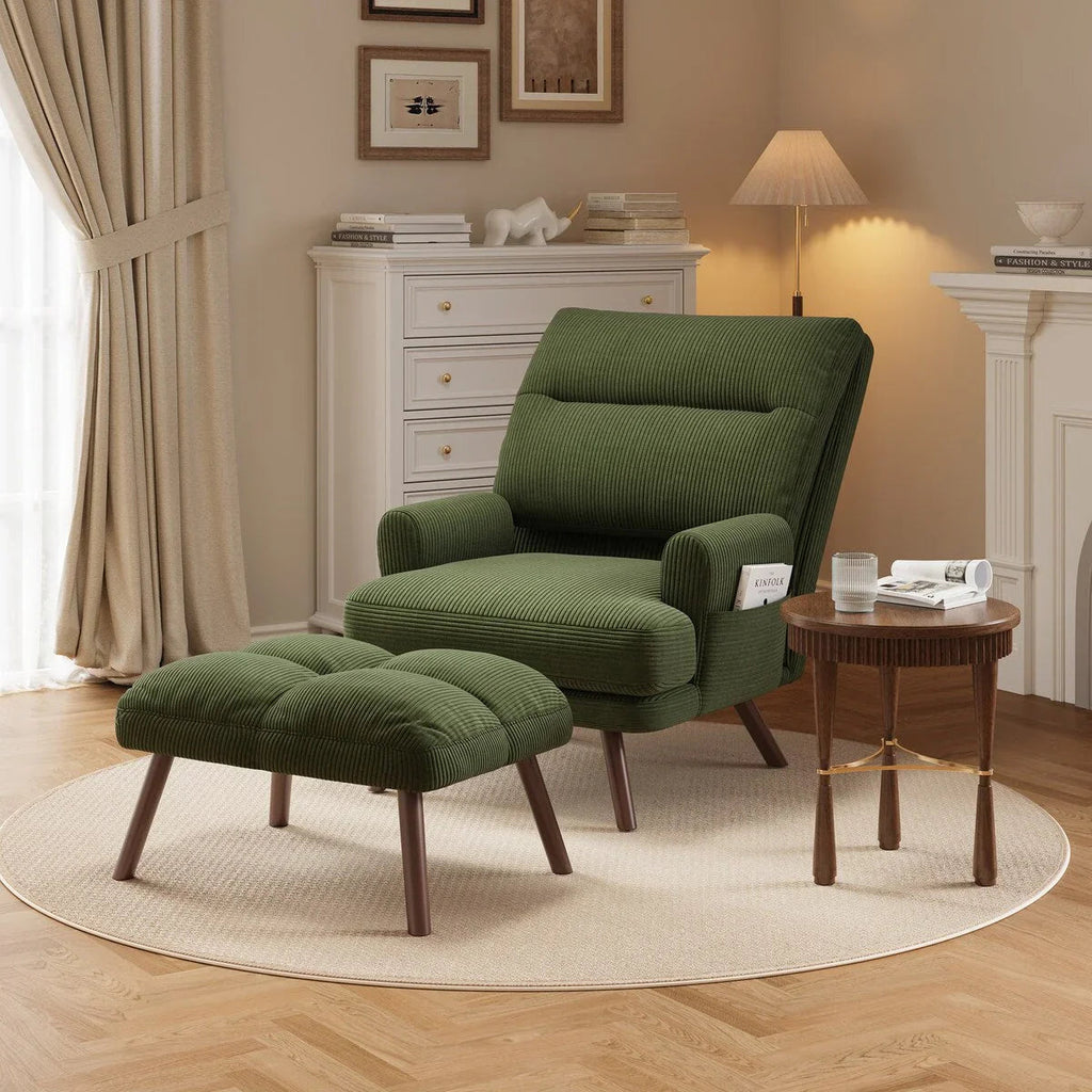 Verstellbarer Relaxsessel mit Fußhocker