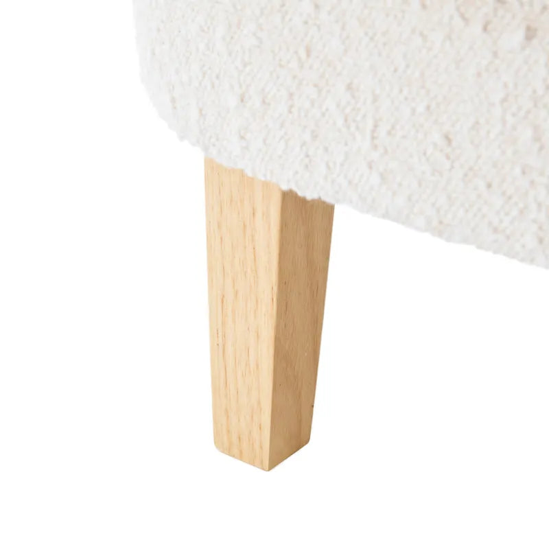 Almond Bouclé Club-Sessel mit Nagelkopfbeschlägen von Christopher Knight Home