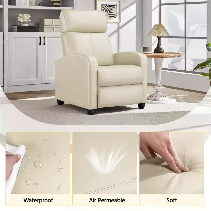 Yaheetech 2er-Set moderne Relax-Sofas aus PU-Leder für Wohnzimmer und Schlafzimmer