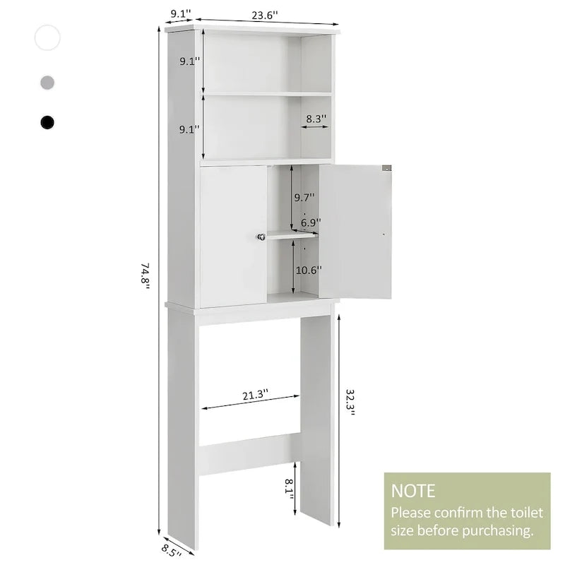 Futzca Toiletten-Überbauschrank mit Tür