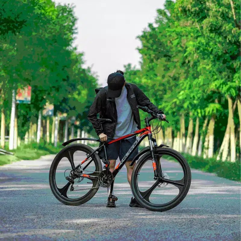 HILAND 26 Zoll Mountainbike für Damen und Herren, 3/6-Speichen-Rad/Multi-Speichen-Rad, 18 Gänge