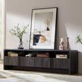 AMERLIFE 70" Modernes TV-Lowboard mit geriffeltem Design & Staufächern, für Fernseher bis 80", Holz-Mediakonsole für das Wohnzimmer