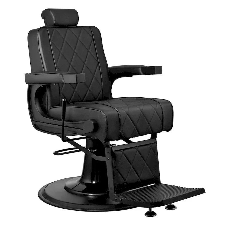 ROGERS Hochleistungs-Friseurstuhl, verstellbarer Friseurstuhl zum Stylen, Schwarz