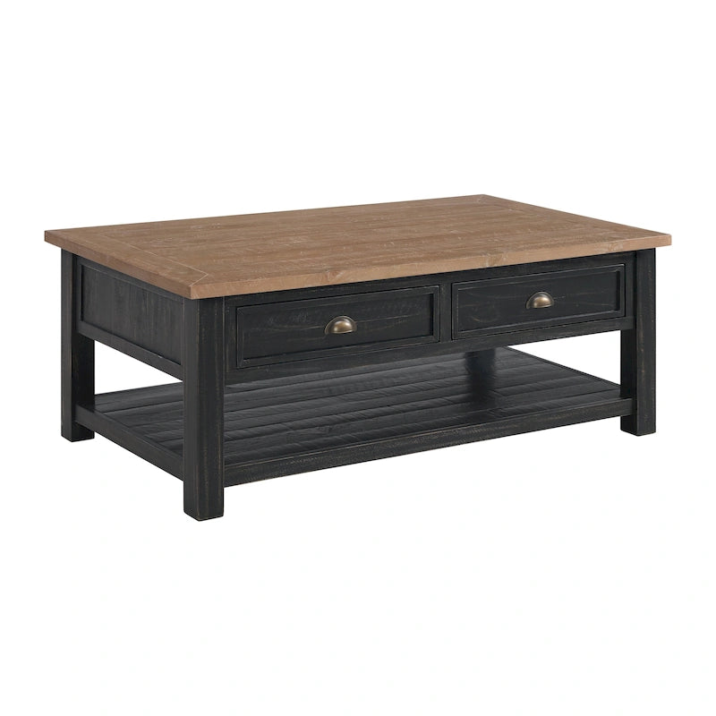 The Gray Barn Downington Couchtisch aus Massivholz mit 2 Schubladen