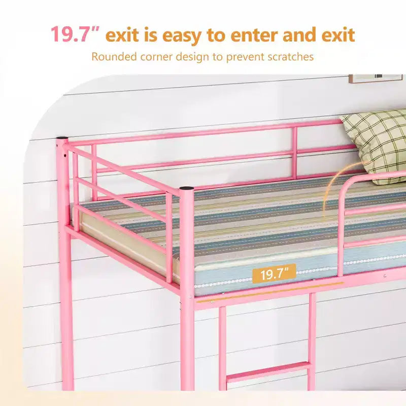 Karl Home Etagenbett aus Stahl für zwei Personen, mit Leiter, für Schlafzimmer oder Wohnheimzimmer, für Kinder und Erwachsene