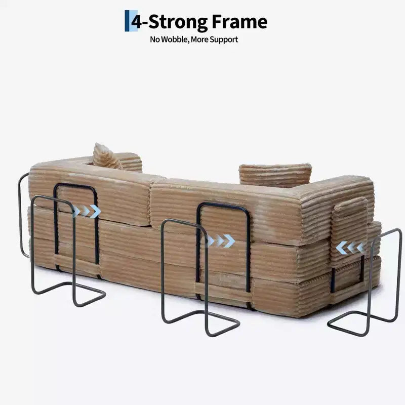 80,7" 5-in-1 ausklappbares Schlafsofa ??Kordsamt, 544 kg, keine Montage erforderlich