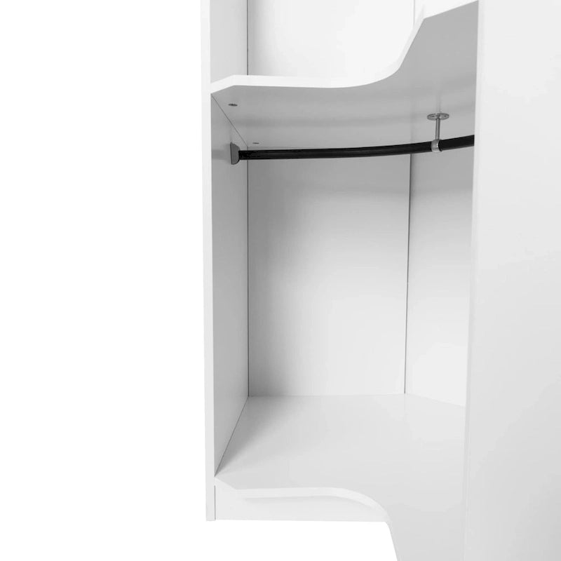 Polygon Eckkleiderschrank mit 2 Türen
