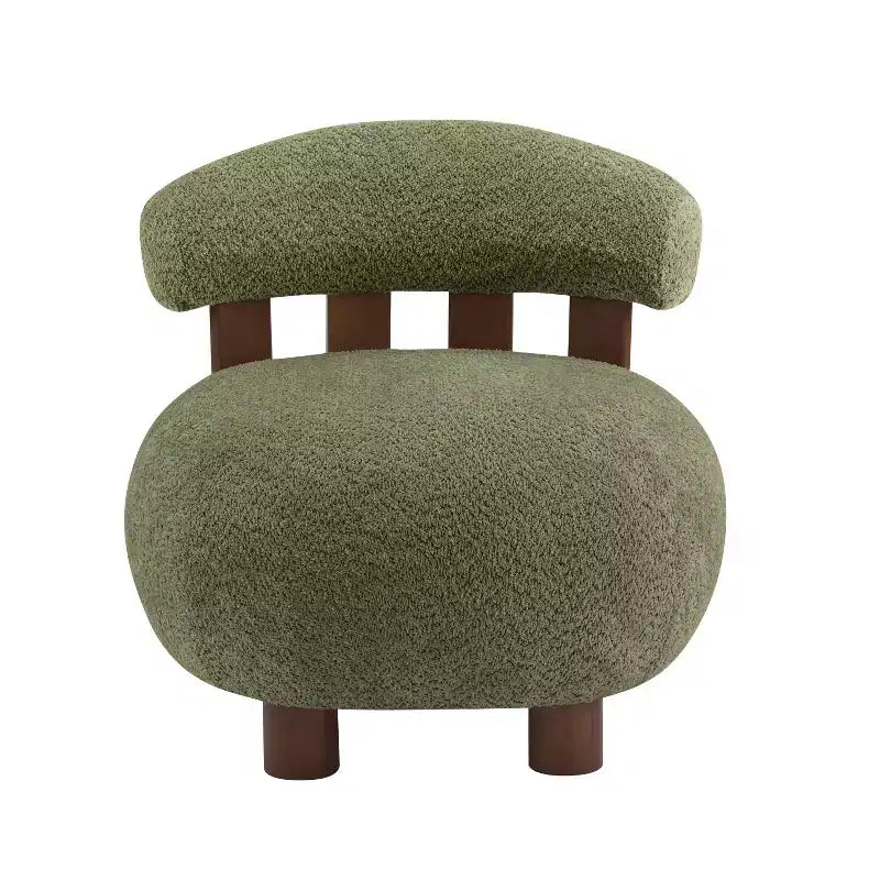 Christopher Knight Home Gareth moderner Akzent-Slipper-Sessel aus Holz mit Bouclé-Polsterung