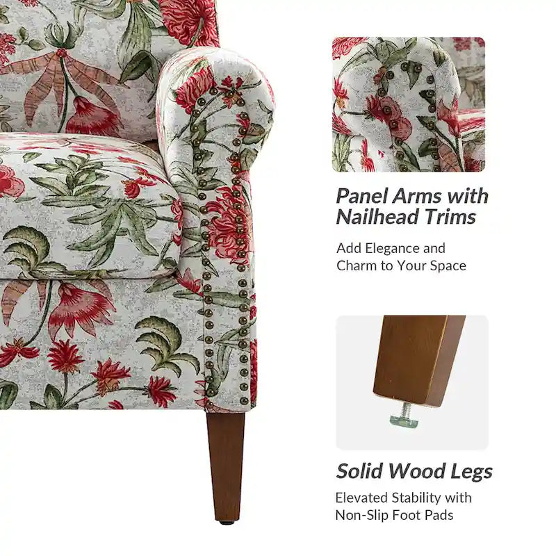 Giampiero Wohnzimmer-Sessel mit Ziernägeln, 2er-Set von HULALA HOME