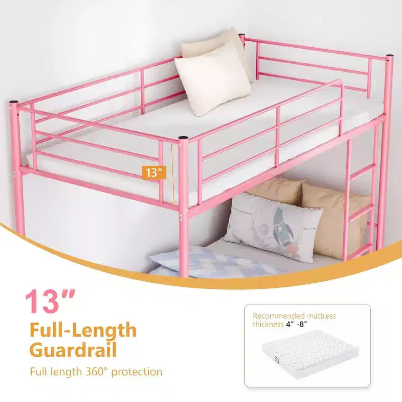 Karl Home Etagenbett aus Stahl für zwei Personen, mit Leiter, für Schlafzimmer oder Wohnheimzimmer, für Kinder und Erwachsene