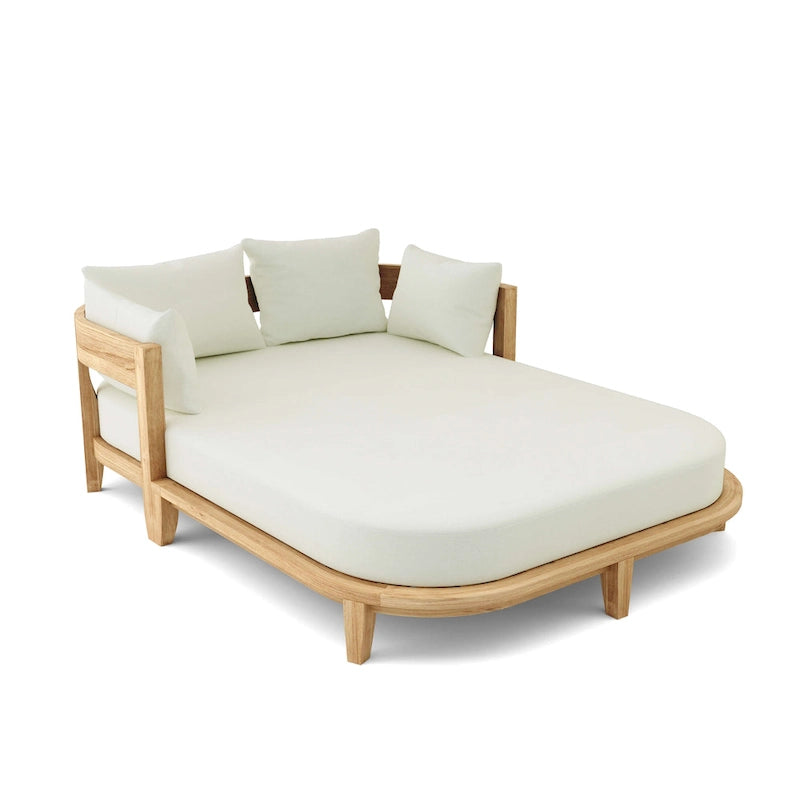 Coronado Teak-Garten-Tagesbett mit Sunbrella-Polstern