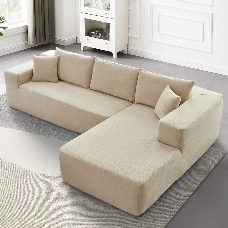 Modernes Polster-Chaiselongue-Sofa mit Kissen für das Wohnzimmer