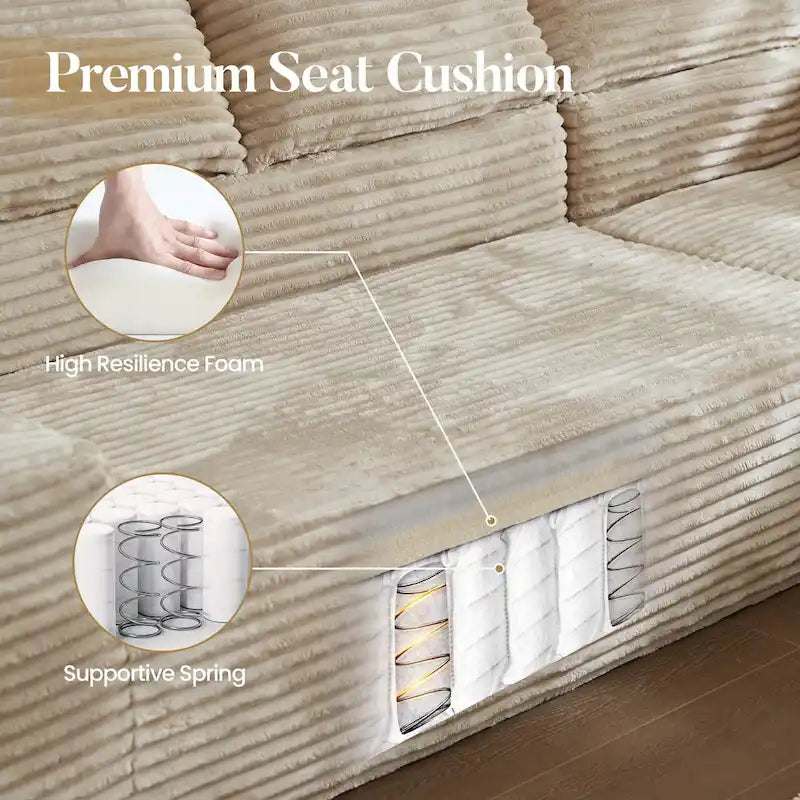 Modernes Polster-Chaiselongue-Sofa mit Kissen für das Wohnzimmer