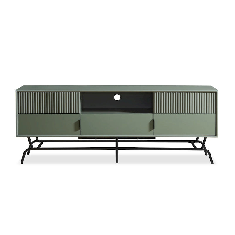 DH BASIC Modern 60-Zoll-TV-Lowboard mit 3 Schubladen und Kabeldurchführung von Denhour