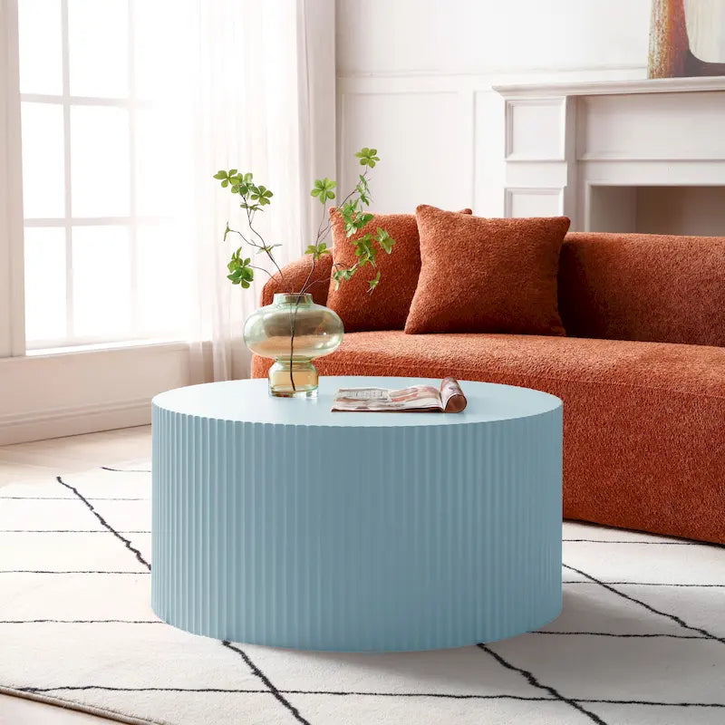 Modernes, glamouröses rundes Satztisch-Set für das Wohnzimmer (2-tlg.), nicht montiert