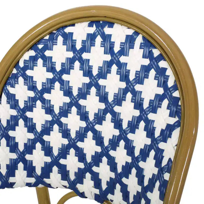 Christopher Knight Home Baron Bistro-Stühle mit geflochtenem Rattan und Aluminiumgestell (4er-Set)