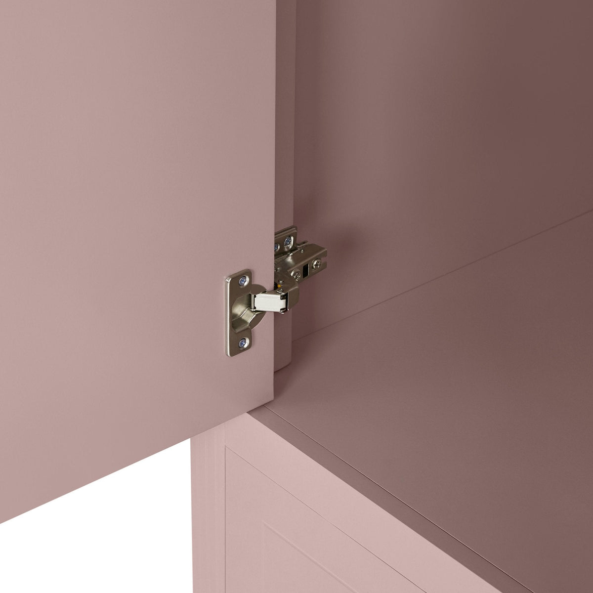 2-Tür-Kleiderschrank mit Schublade – Altrosa