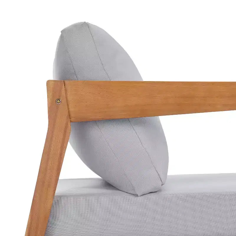 ModernLuxe 4/5-teiliges Akazienholz-Terrassenmöbel-Sofa-Set, Outdoor-Sitzgruppe mit Couchtisch für Veranda/Garten/Balkon