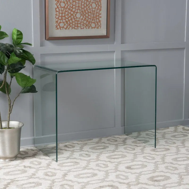 Ramona Schreibtisch aus gehärtetem Glas von Christopher Knight Home
