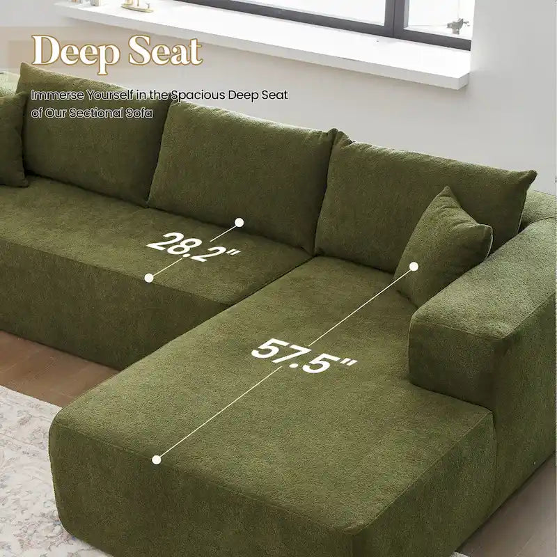 Modernes Polster-Chaiselongue-Sofa mit Kissen für das Wohnzimmer