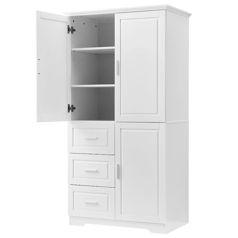 Hoher und breiter Schrank mit Türen für Badezimmer/Büro