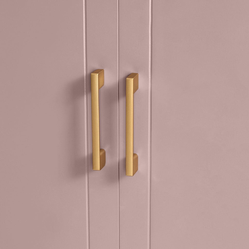 2-Tür-Kleiderschrank mit Schublade – Altrosa