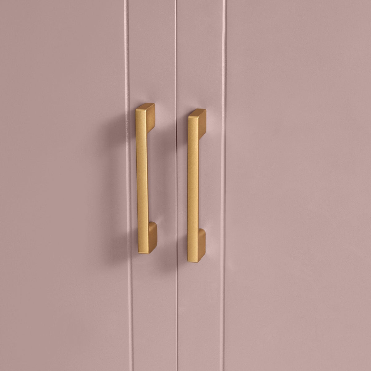 2-Tür-Kleiderschrank mit Schublade – Altrosa