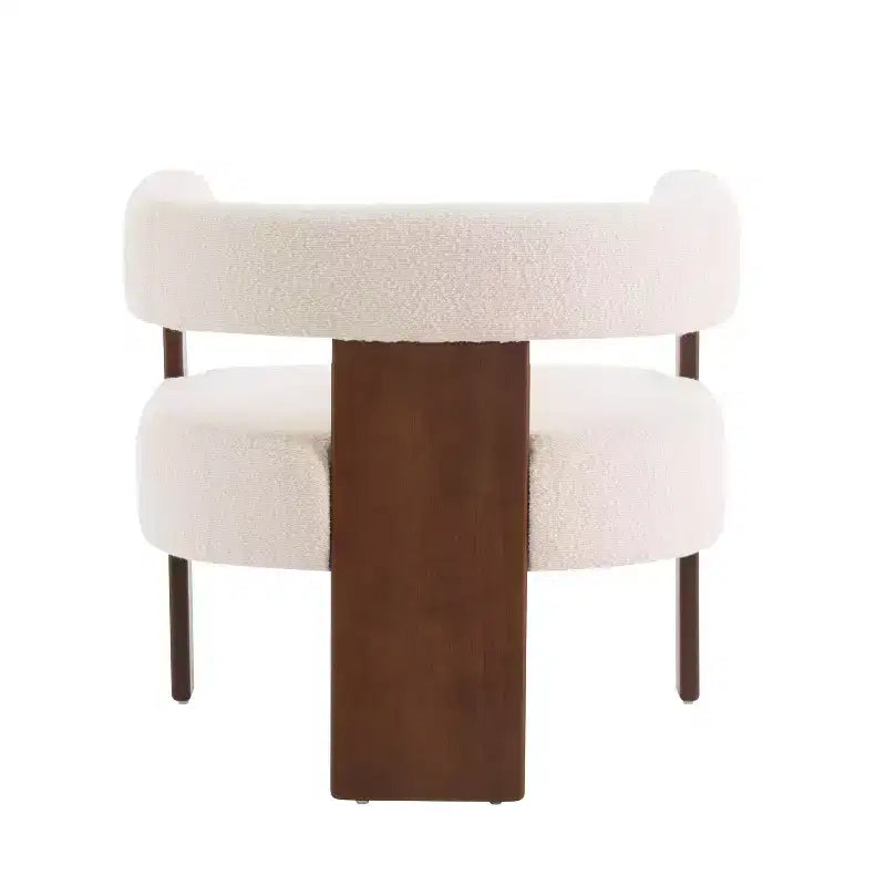 Christopher Knight Home Noah moderner Akzent-Sessel mit Polsterung und Gestell aus Kautschukholz