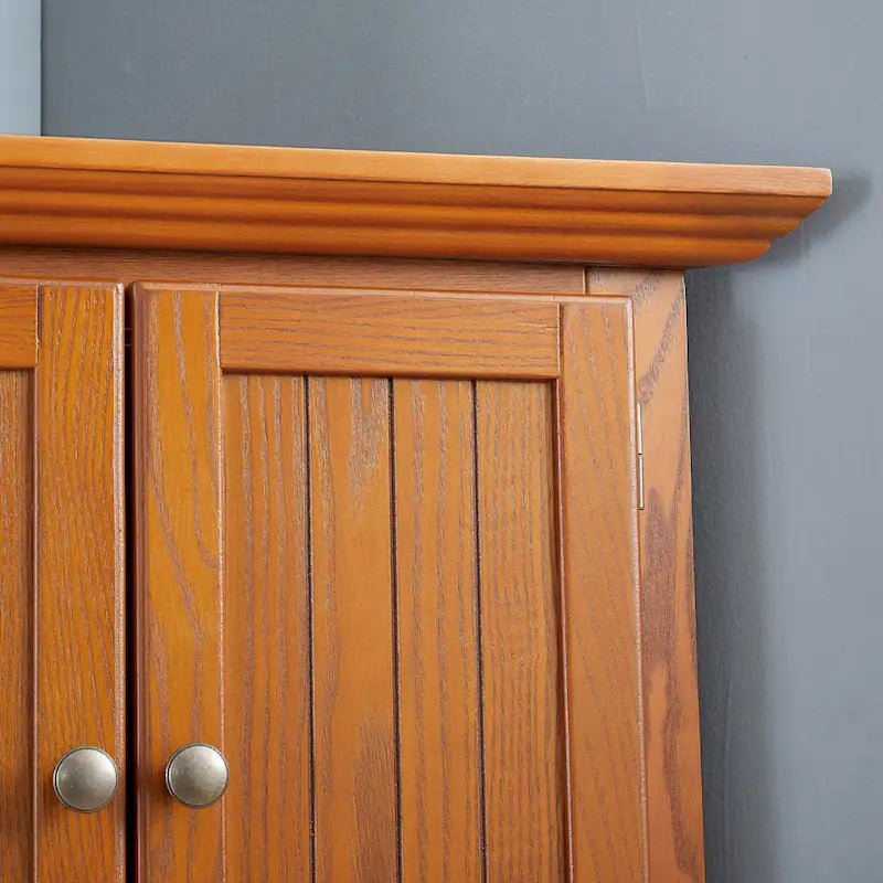 4-stufiger 72-Zoll-Eck-Küchenvorratsschrank im Landhausstil mit 8 Türen, hohem Aufbewahrungsschrank und verstellbaren Einlegeböden