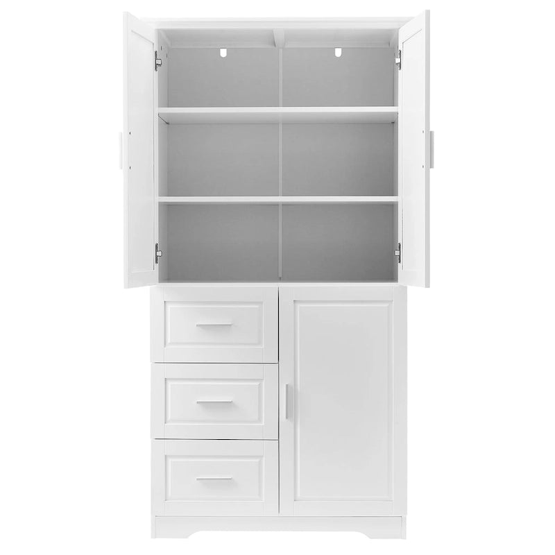 Hoher und breiter Schrank mit Türen für Badezimmer/Büro