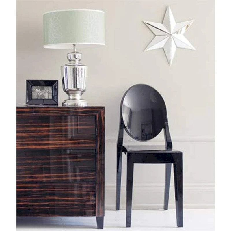 Stapelbare Mid-Century Modern Kristallklare Armlehnlose Stühle Transparent für Ess- und Wohnzimmer als Akzent- oder Schreibtischstuhl
