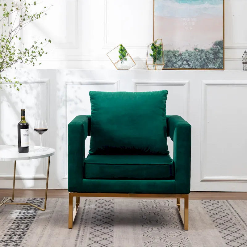 Roundhill Furniture Lenola zeitgenössischer gepolsterter Akzentsessel