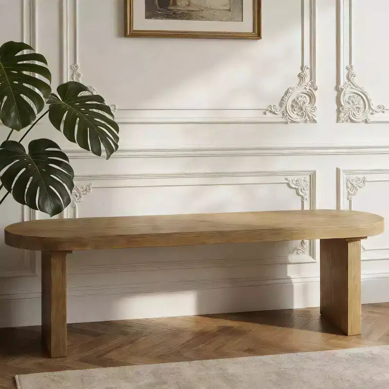 Christopher Knight Home Chaeryeong Esszimmerbank aus Kiefernholz im Landhausstil mit abgerundeten Ecken
