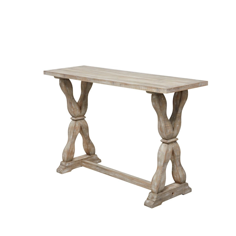 Holz-Konsolentisch oder Bank mit Used-Effekt - Braun - Roche River Decor