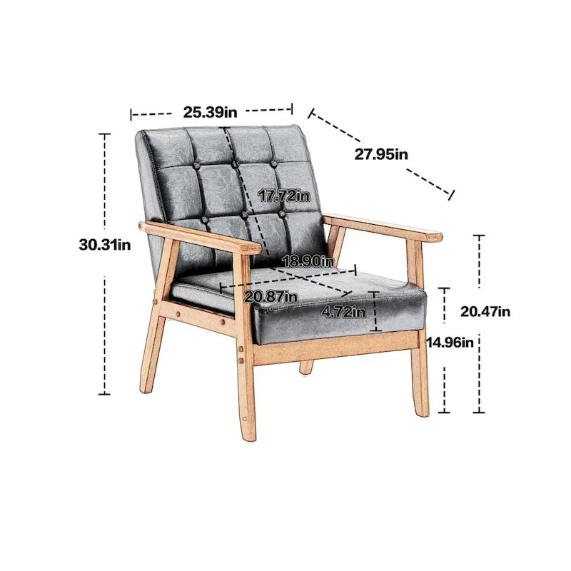 2er-Set Akzentstühle mit Beistelltisch, Armlehnstuhl für Wohnzimmer, Schlafzimmer, Büro - 78,0 cm H * 64,5 cm B * 71,0 cm T