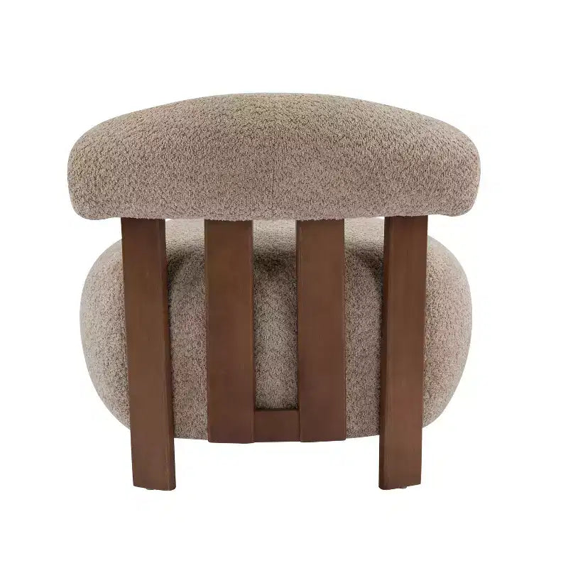 Christopher Knight Home Gareth moderner Akzent-Slipper-Sessel aus Holz mit Bouclé-Polsterung