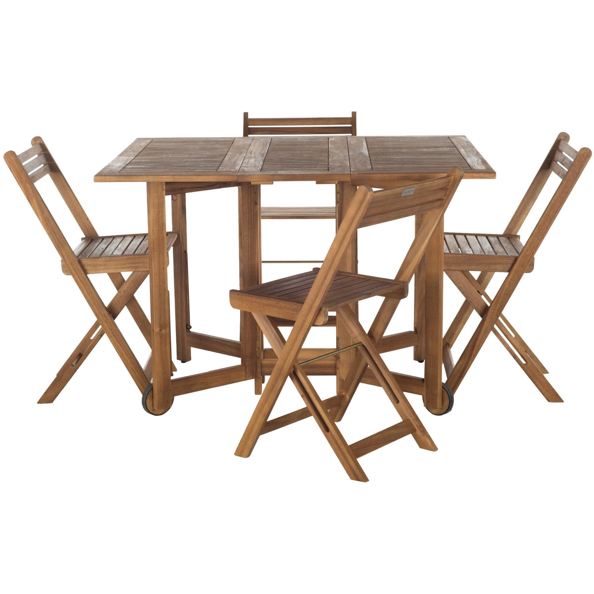 SAFAVIEH Outdoor Brandy 5-teiliges Outdoor-Esstisch-Set – 43Bx35Tx29H