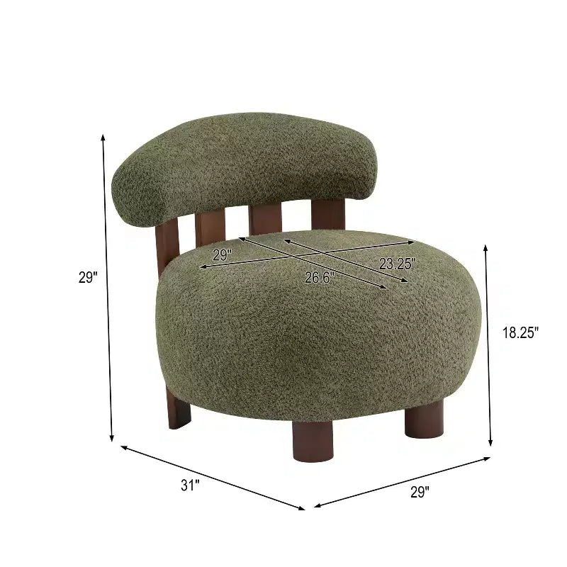 Christopher Knight Home Gareth moderner Akzent-Slipper-Sessel aus Holz mit Bouclé-Polsterung