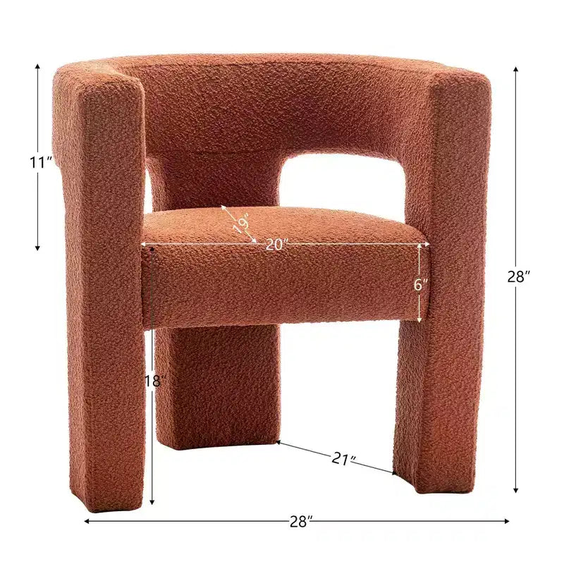 2er-Set 28 breite Polster-Sessel mit Bouclé-Bezug – Kinwell