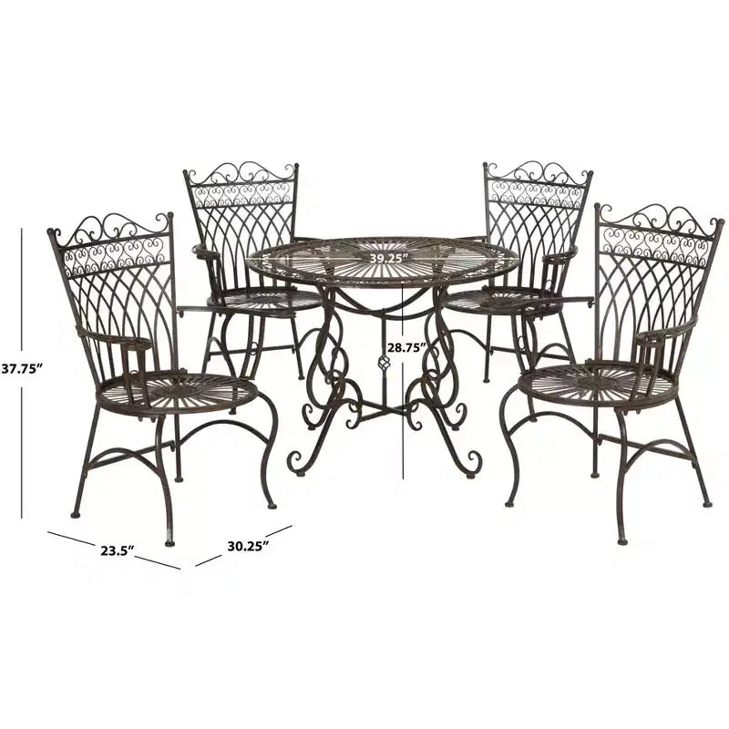 Thessaly 5-teiliges Terrassen-Set - Indoor/Outdoor - PAT5003 - Safavieh