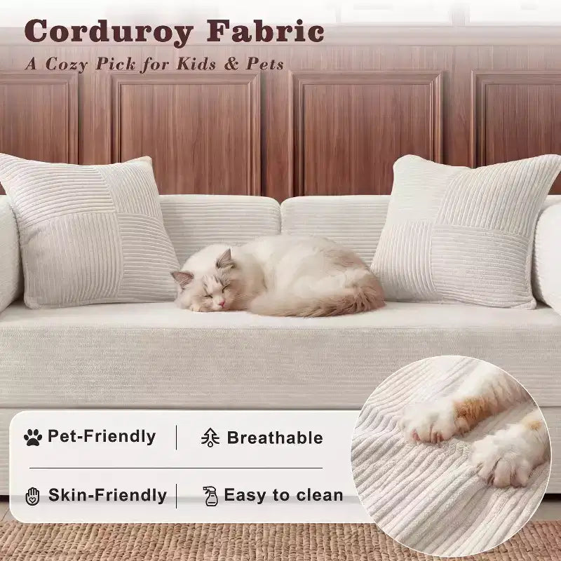 Dyonery 65-Zoll 5-in-1-Schlafsofa, zu einem Doppelbett umbaubar, mit festem Metallrahmen, Cord