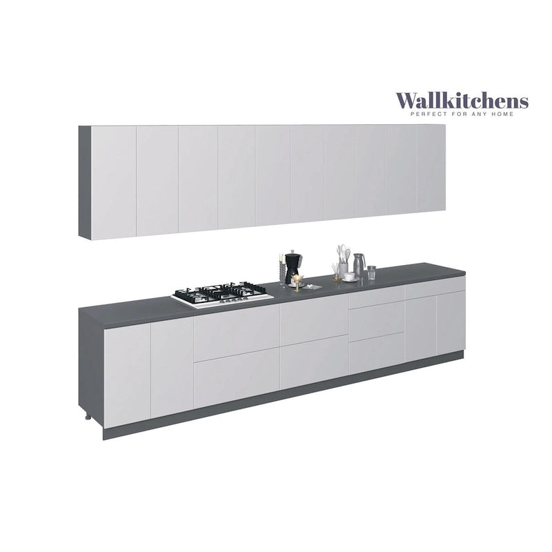 Kitchen Signature Collection Weiß glänzend, farbige Grundierung, Größe 13 Fuß breit – 153 x 24