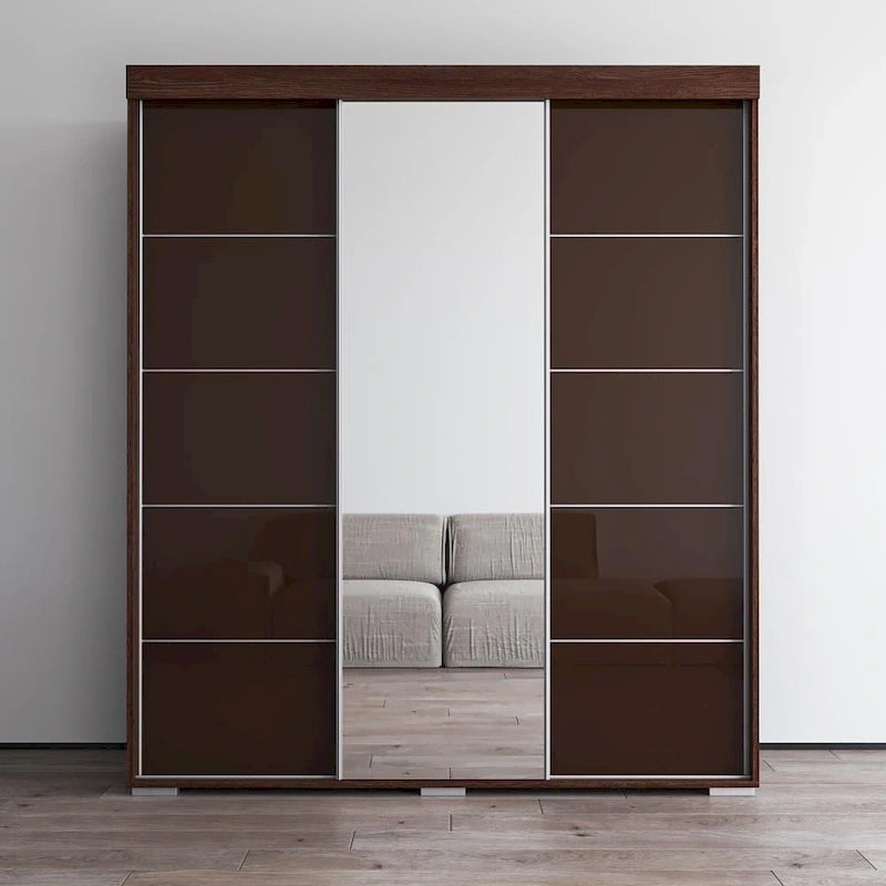 Aria Moderner 3-türiger Kleiderschrank mit Spiegel
