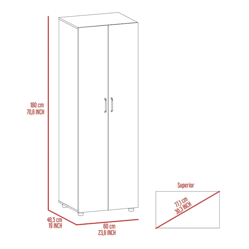 FM Furniture Rose Doppelschrank mit Kleiderstange