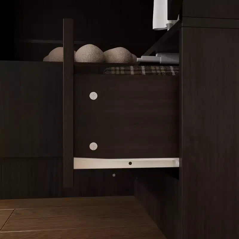 Hitow minimalistischer Eckkleiderschrank mit Doppeltür und Schubladendesign